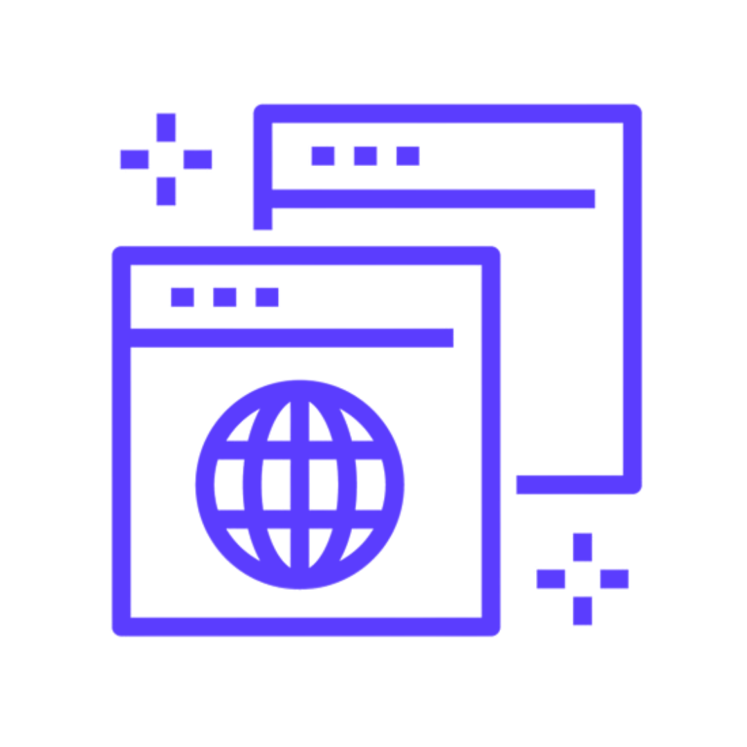 Icon of duplicate content to illustrate data migration.