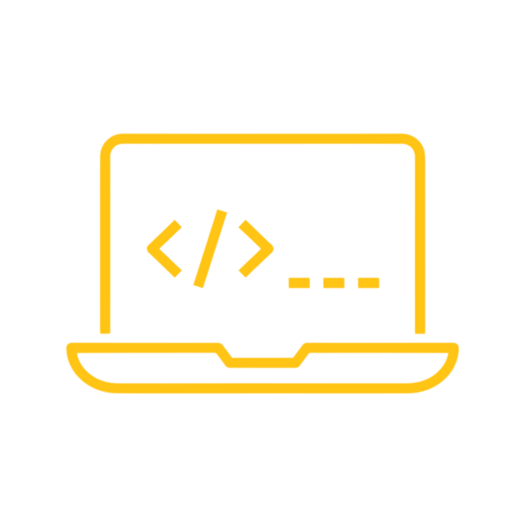 Laptop with code on the screen to illustrate CI CD.