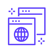 Icon of duplicate content to illustrate data migration.