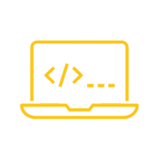 Laptop with code on the screen to illustrate CI CD.